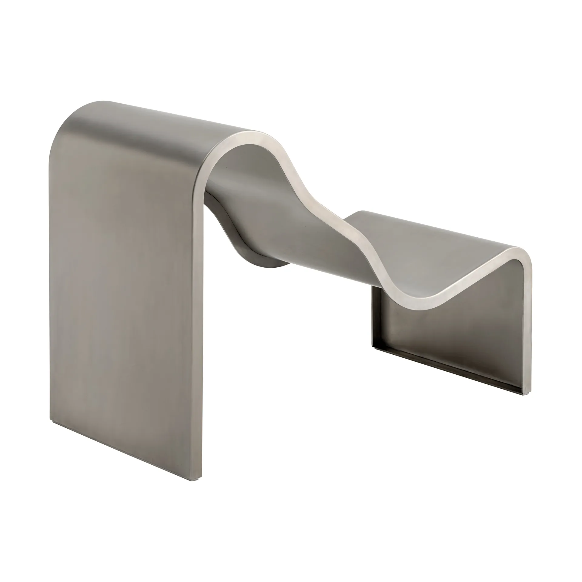 Banco Dream View , Acero cepillado, 60 cm Muuto