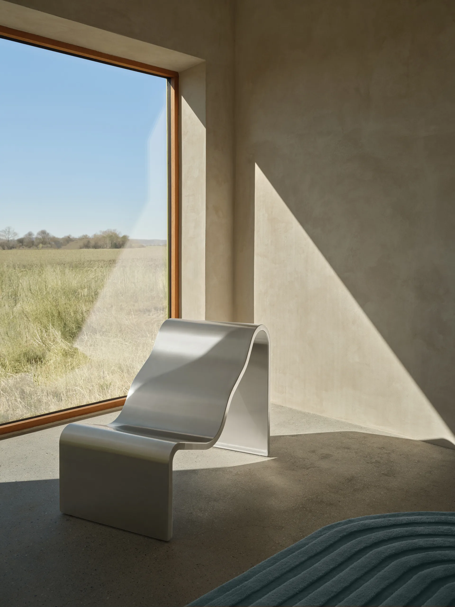 Banco Dream View , Acero cepillado, 60 cm Muuto