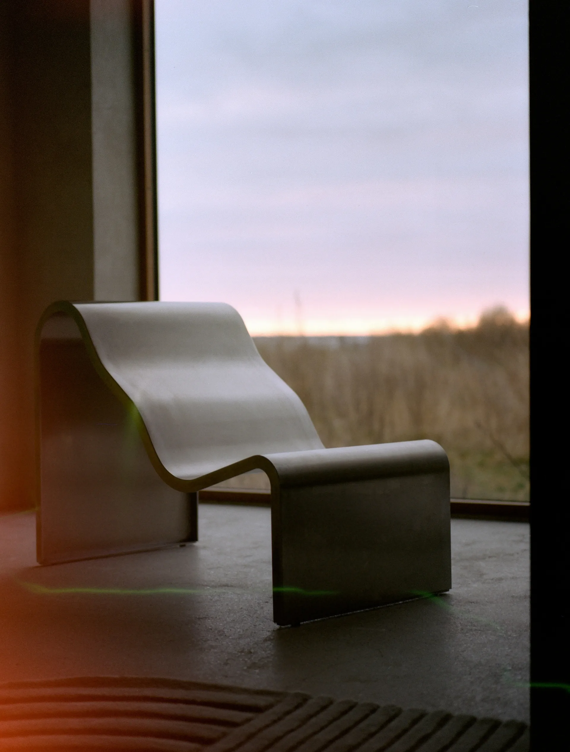 Banco Dream View , Acero cepillado, 60 cm Muuto