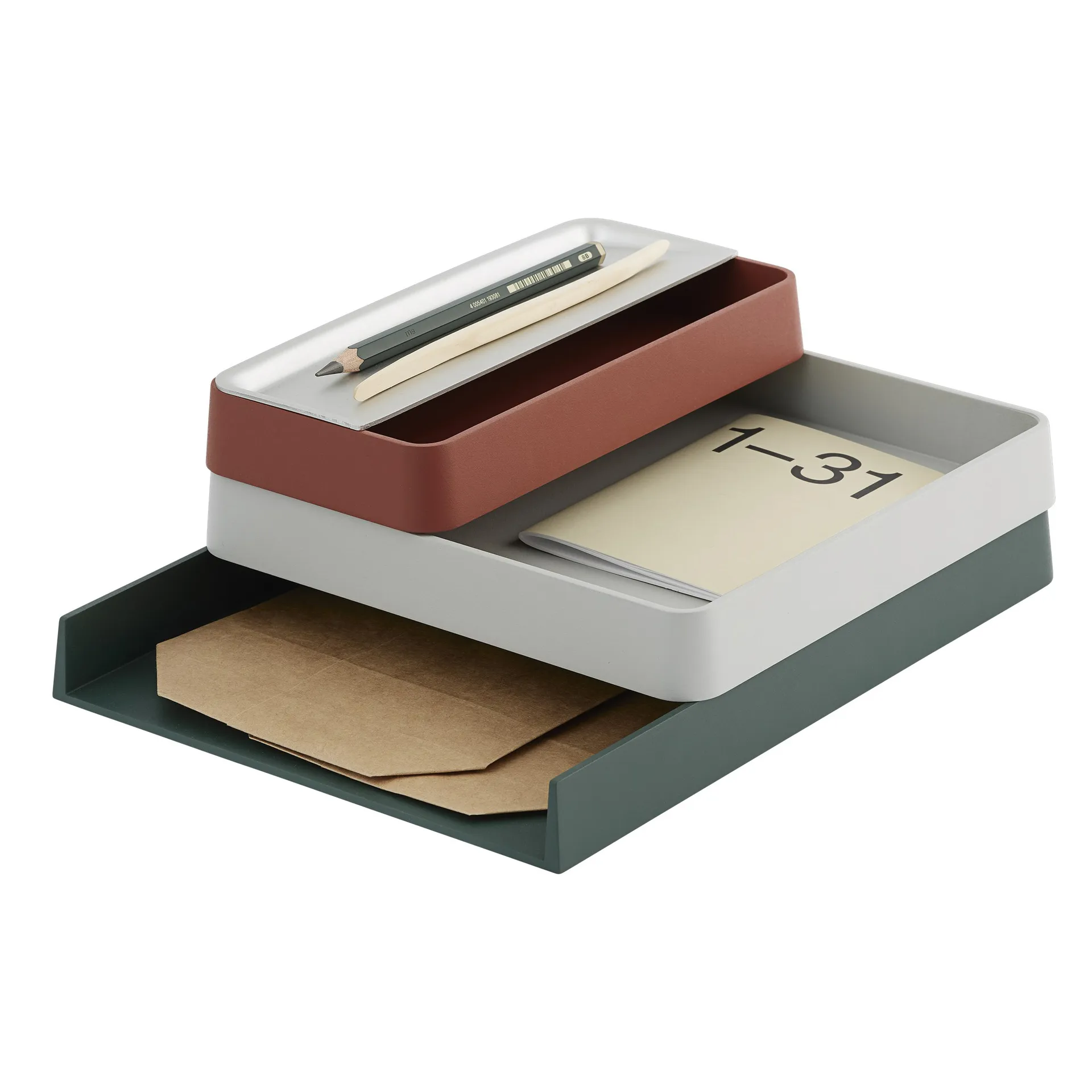 Bandeja Arrange Desktop 25x32 cm, Dark green Muuto