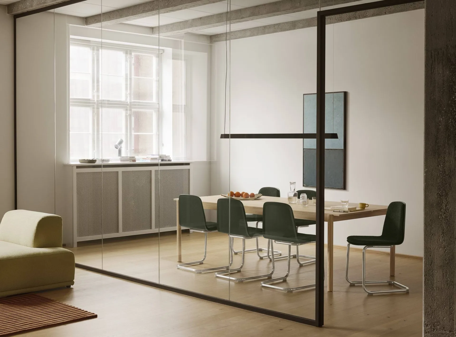 Brink Chair base en voladizo silla, Roble-cromo Muuto