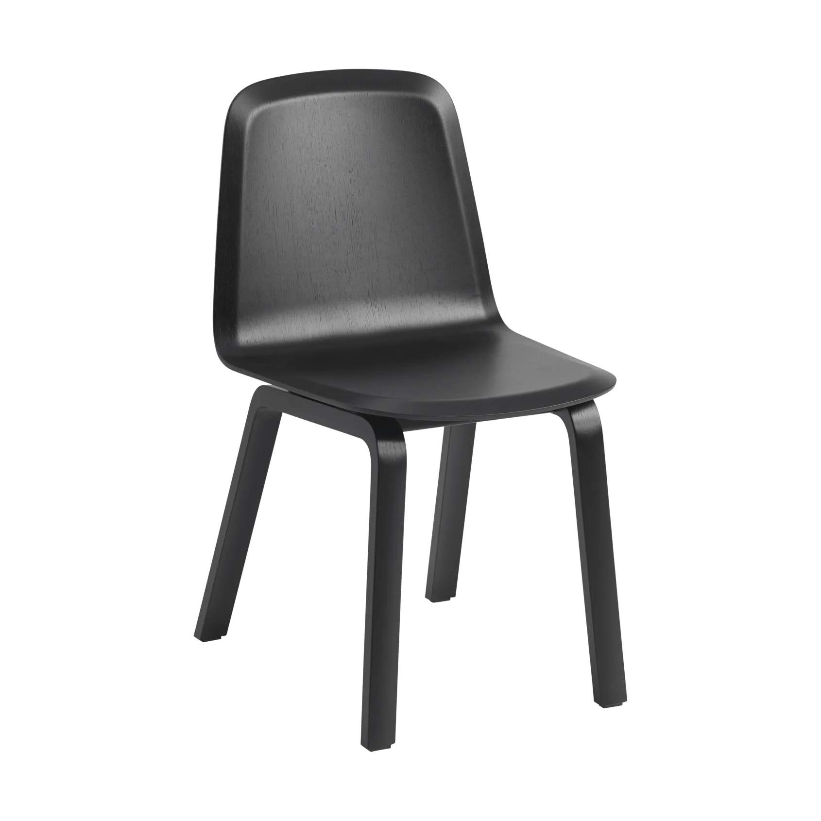 Brink Chair Wood Base silla, Negro Muuto