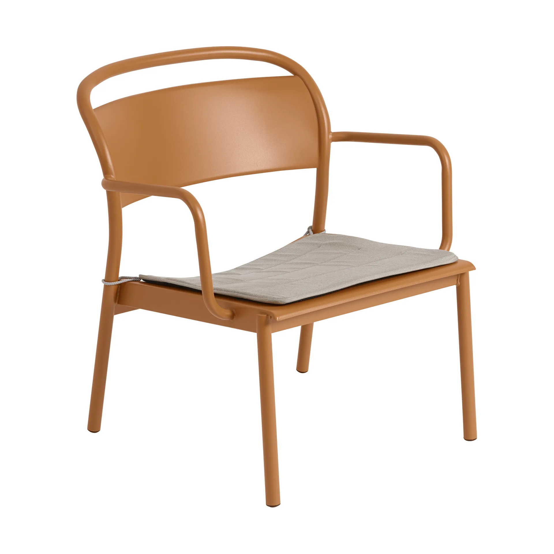 Butaca lounge Linear Steel , Naranja quemado Muuto