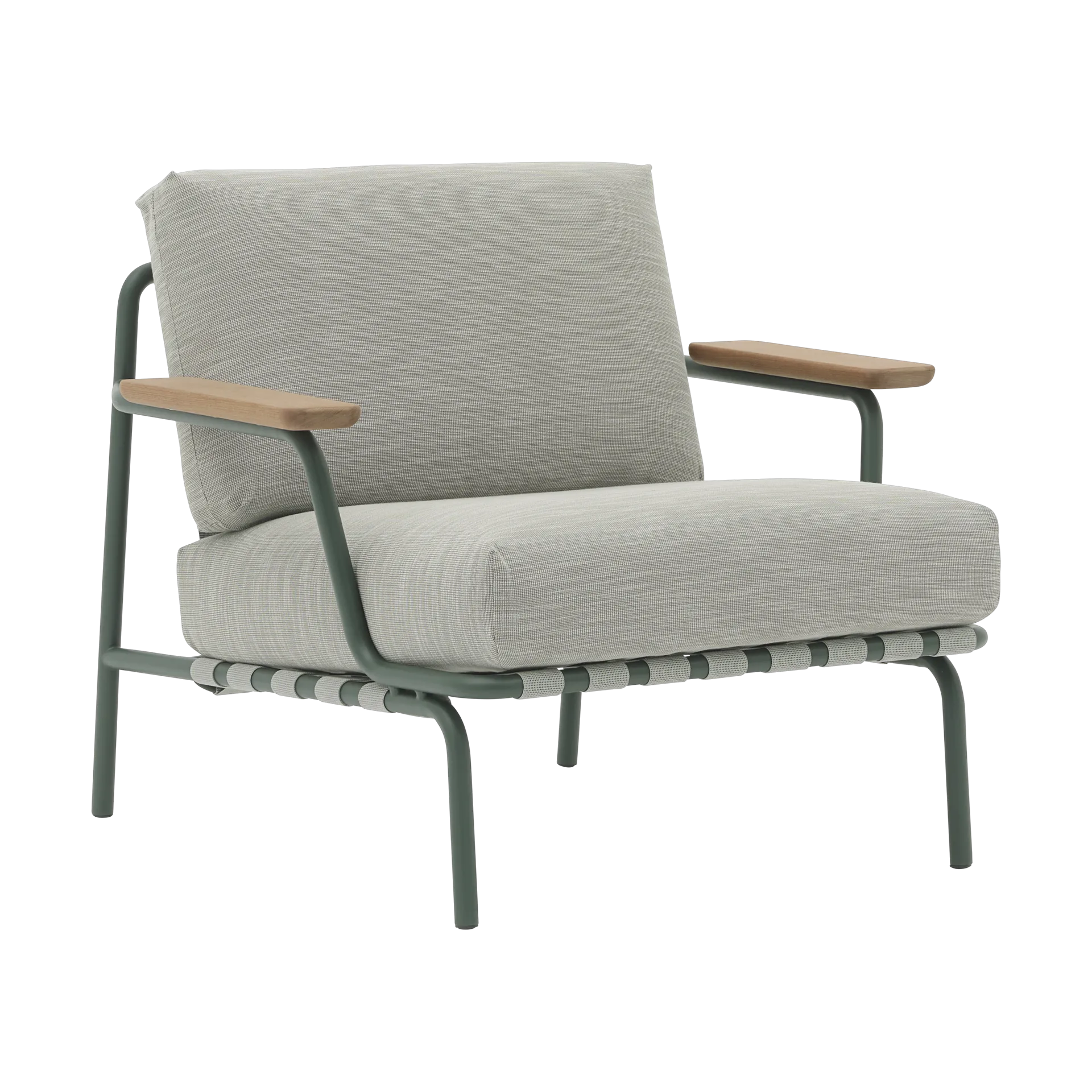 Butaca Lounge Settle Lounge Chair, Ribbed Weave 2 Dark green Muuto