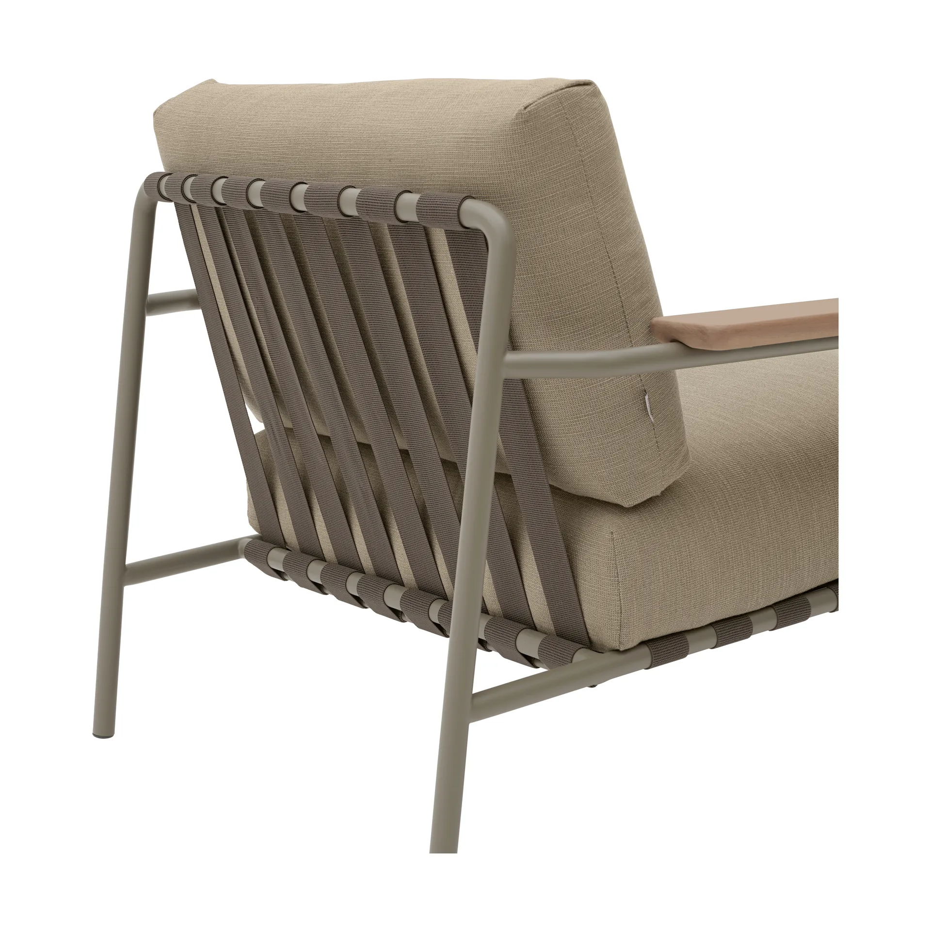 Butaca Lounge Settle Lounge Chair, Ribbed Weave 5 Taupe Muuto