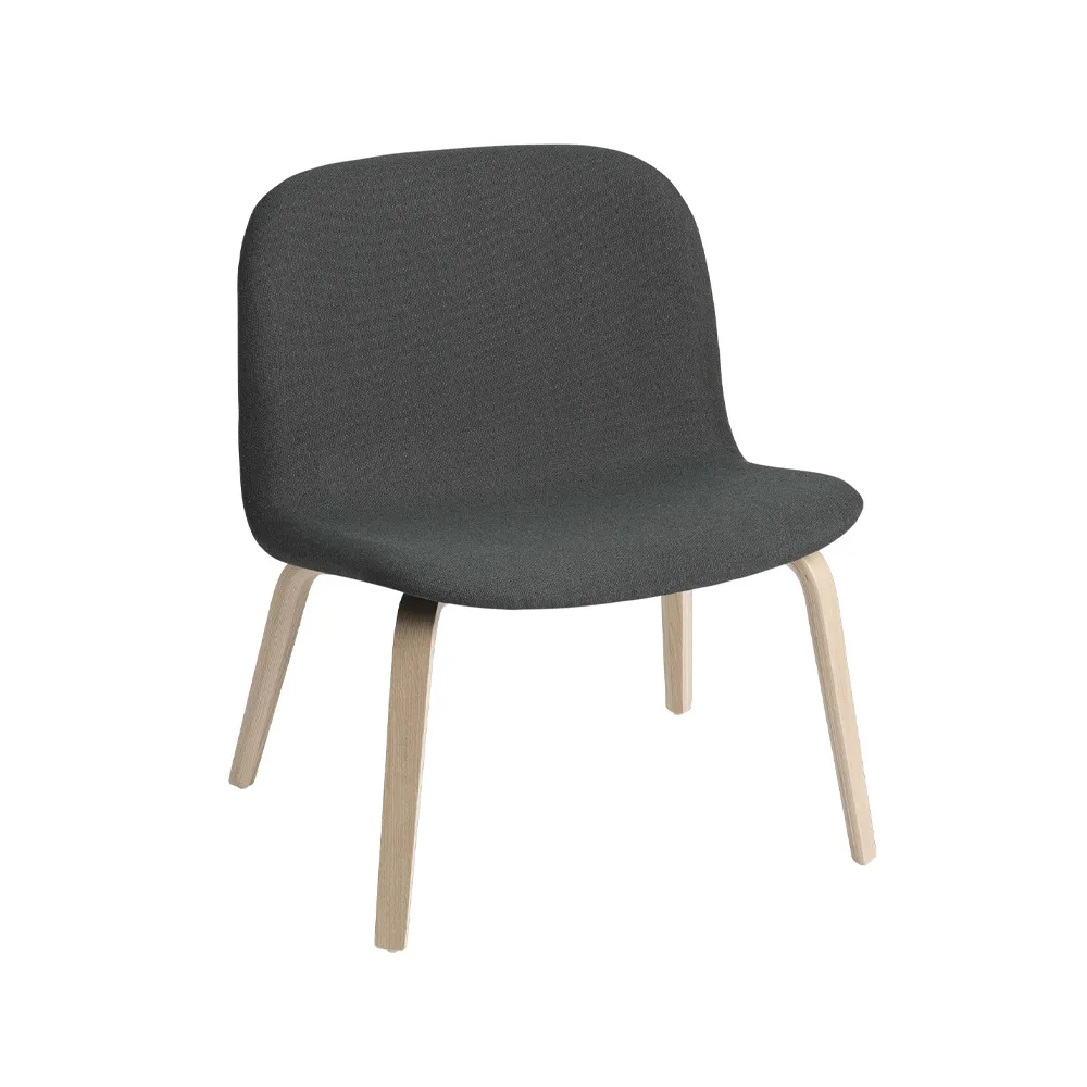 Butaca Lounge Visu asiento tapizado, Fiord 991-Oak Muuto