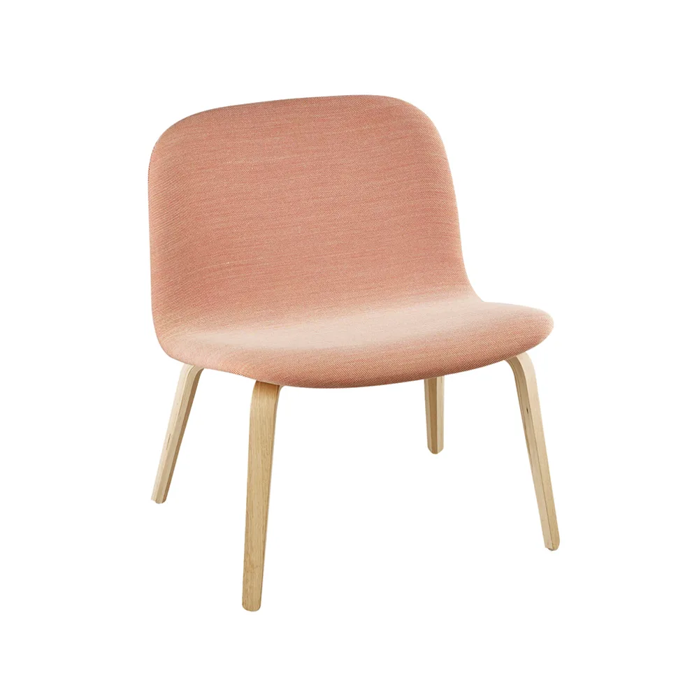 Butaca Lounge Visu asiento tapizado, Steelcut trio 515-Oak Muuto