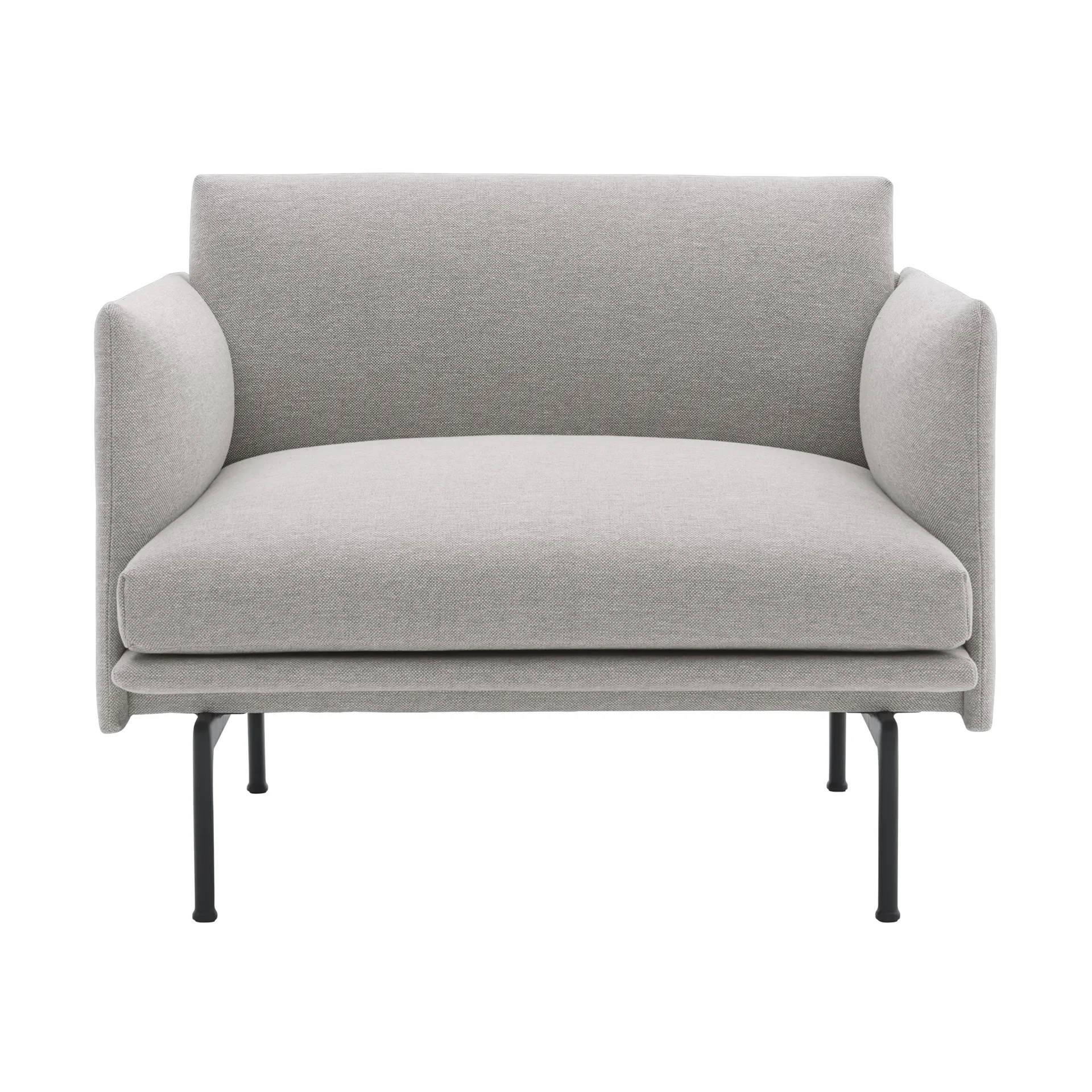 Butaca Outline chair tela, Clay 12-Black Muuto