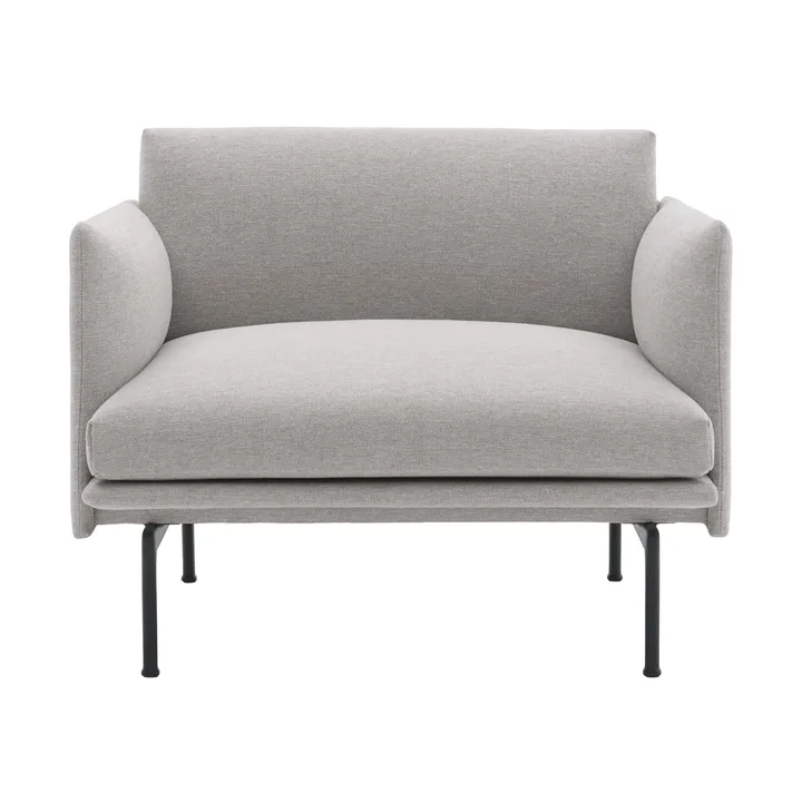 Butaca Outline chair tela - Clay 12-Black - Muuto