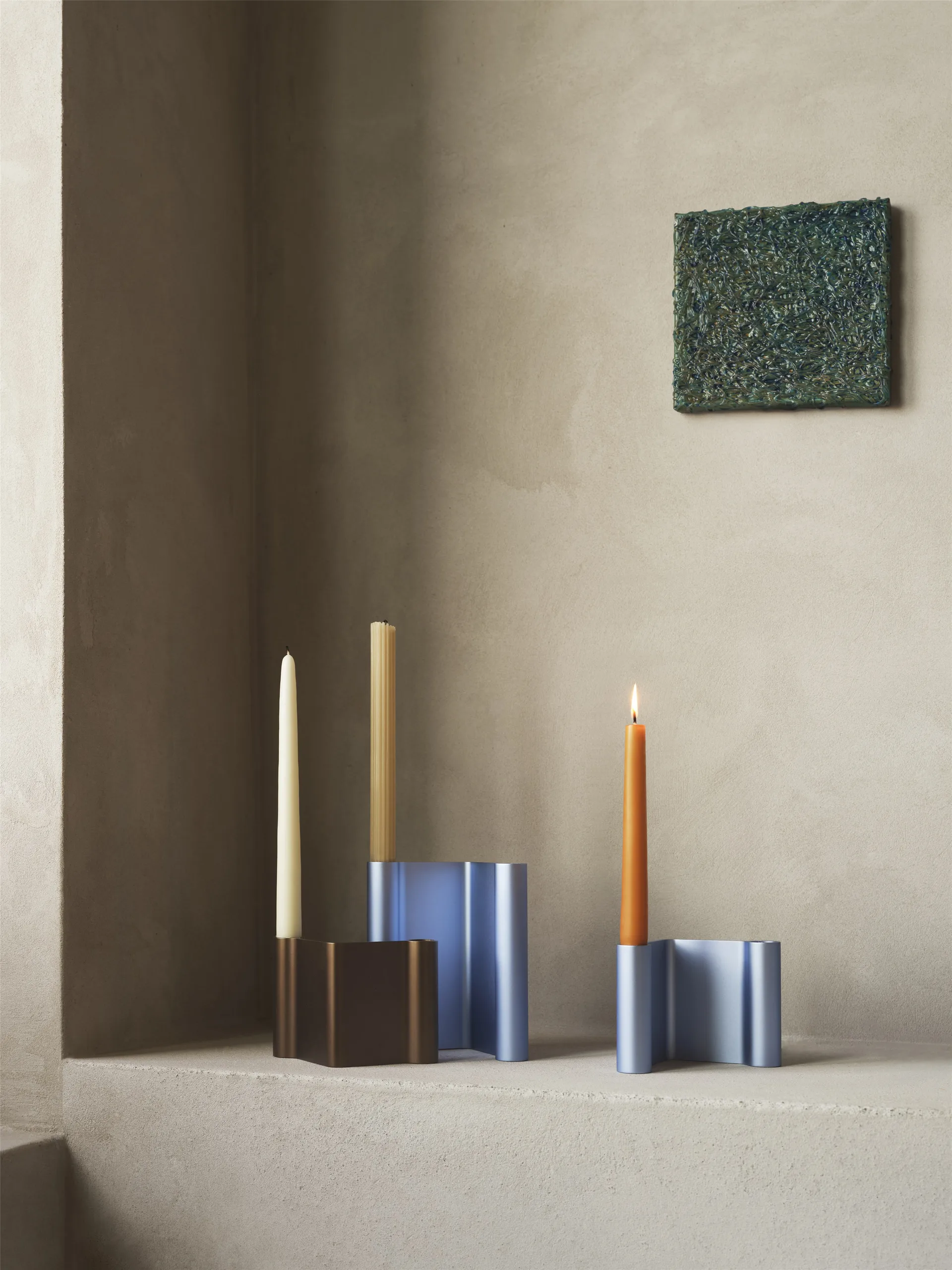 Candelabro Pair 11 cm, Light blue Muuto