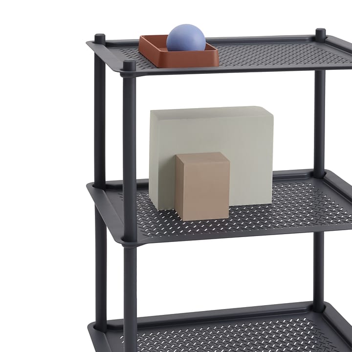 Carrito Flow 3-layer 90 cm, azul-gris Muuto