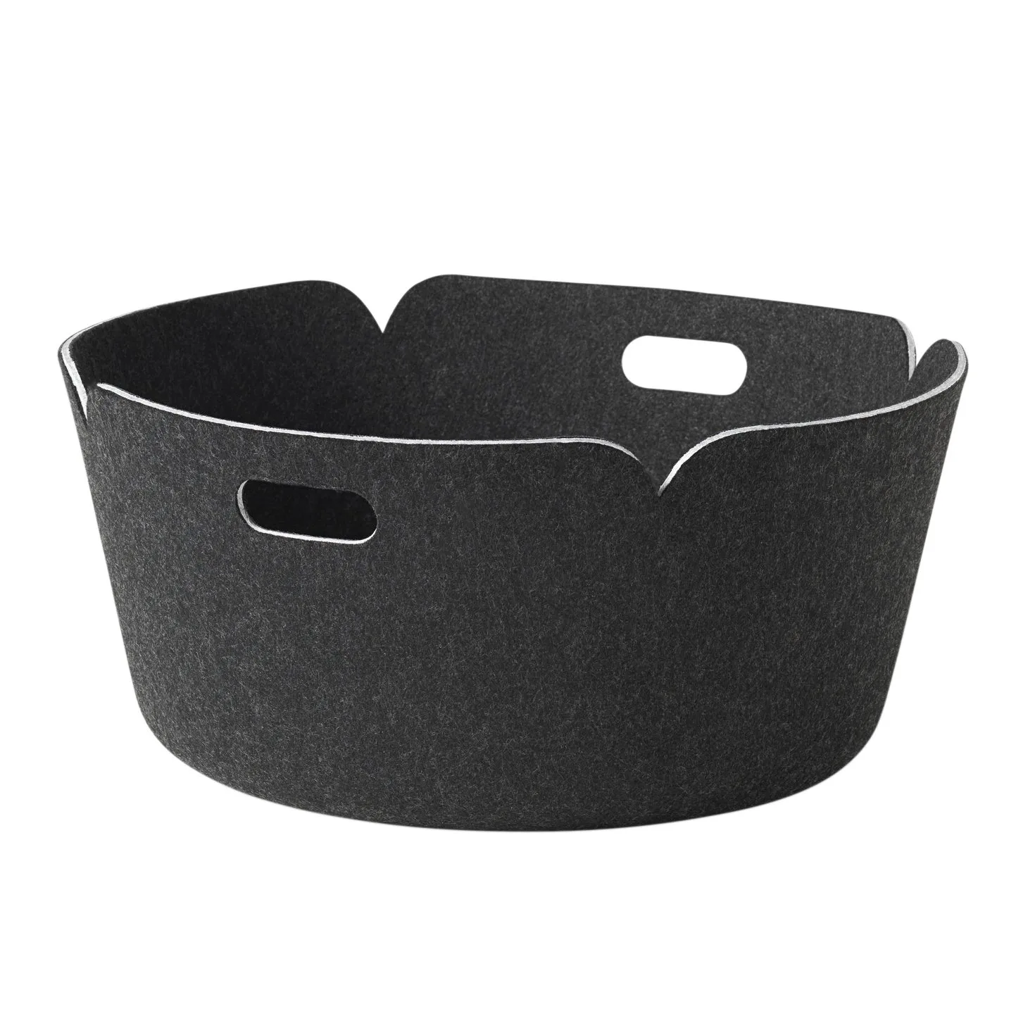 Cesta Restore, redonda, Black melange (negro) Muuto