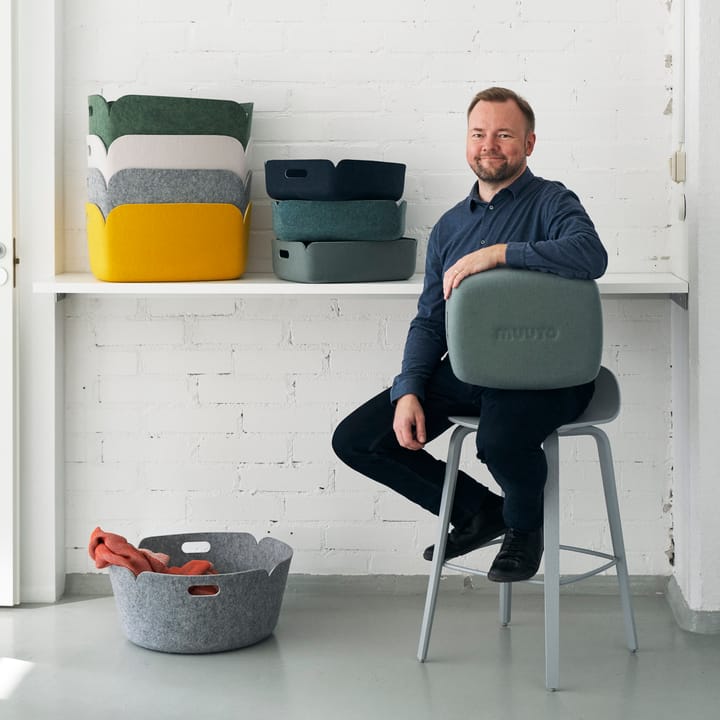 Cesta Restore, redonda, gris Muuto