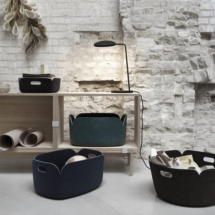 Cesta Restore, redonda, negro Muuto