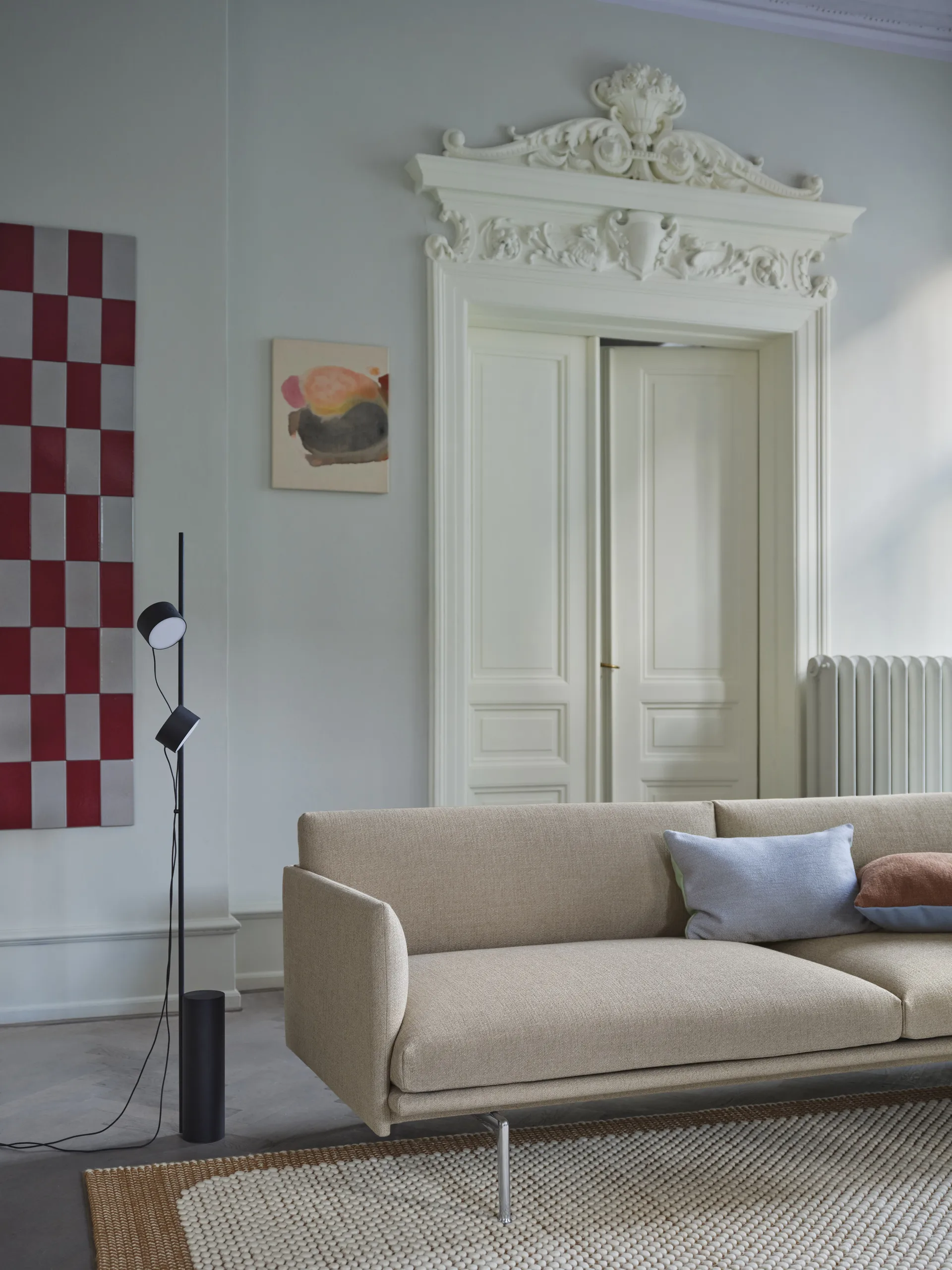 Cojín Mingle 35x55 cm, Copper Brown-Light Blue Muuto