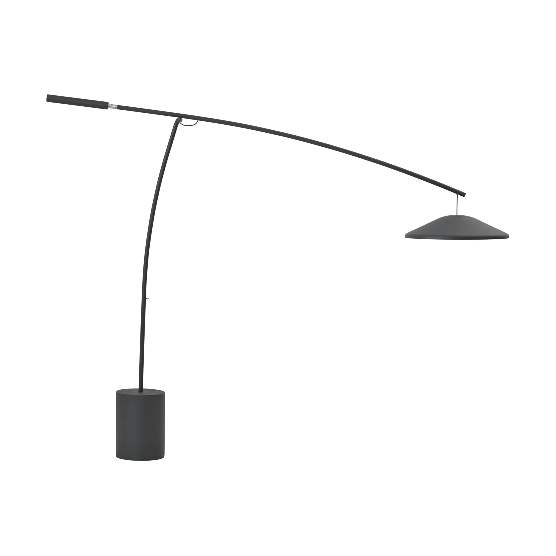 Contra lámpara de pie, Anthracite black-concrete, 188 cm Muuto