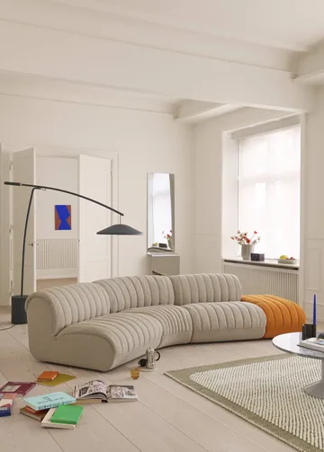 Contra lámpara de pie - Anthracite black-concrete, 188 cm - Muuto