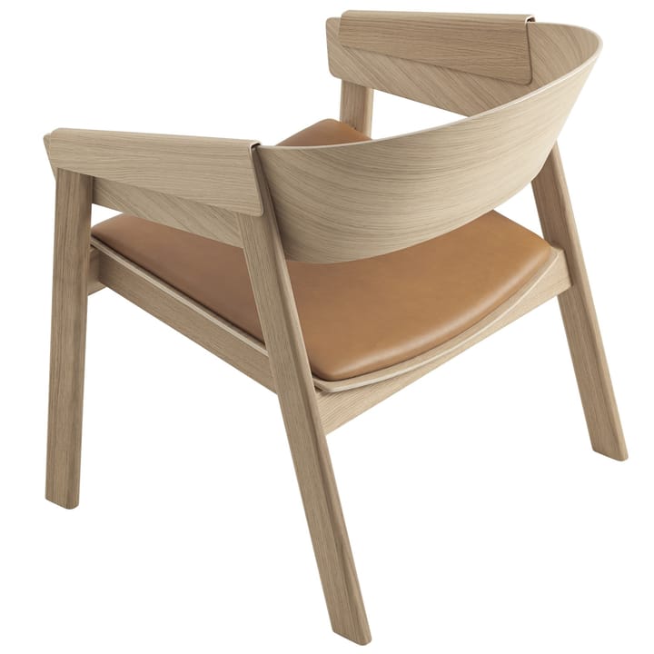 Cover Sillón cuero, coñac-roble Muuto