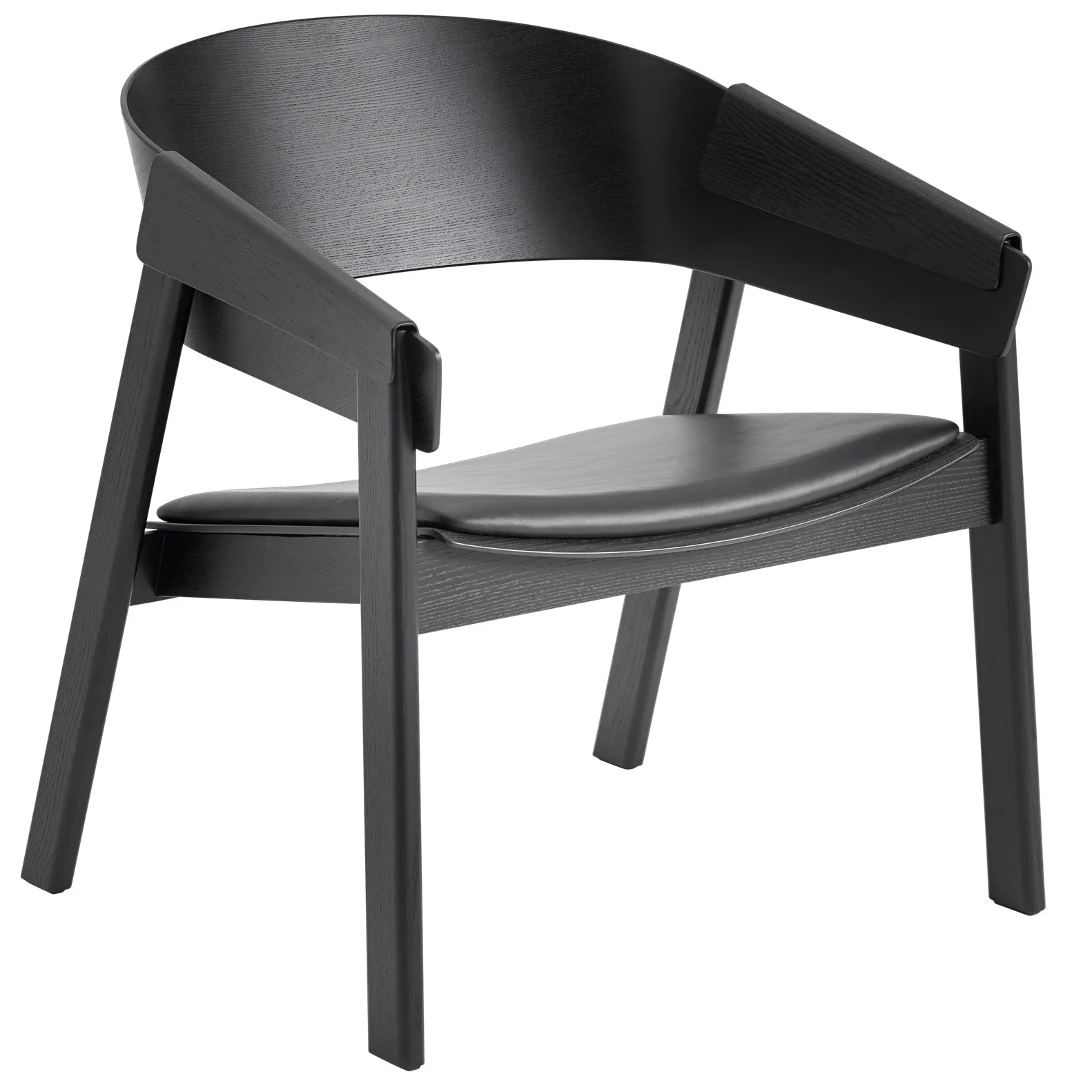 Cover Sillón cuero, negro-negro Muuto