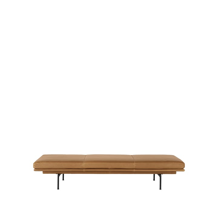 Diván Outline - Refine leather cognac-Black - Muuto