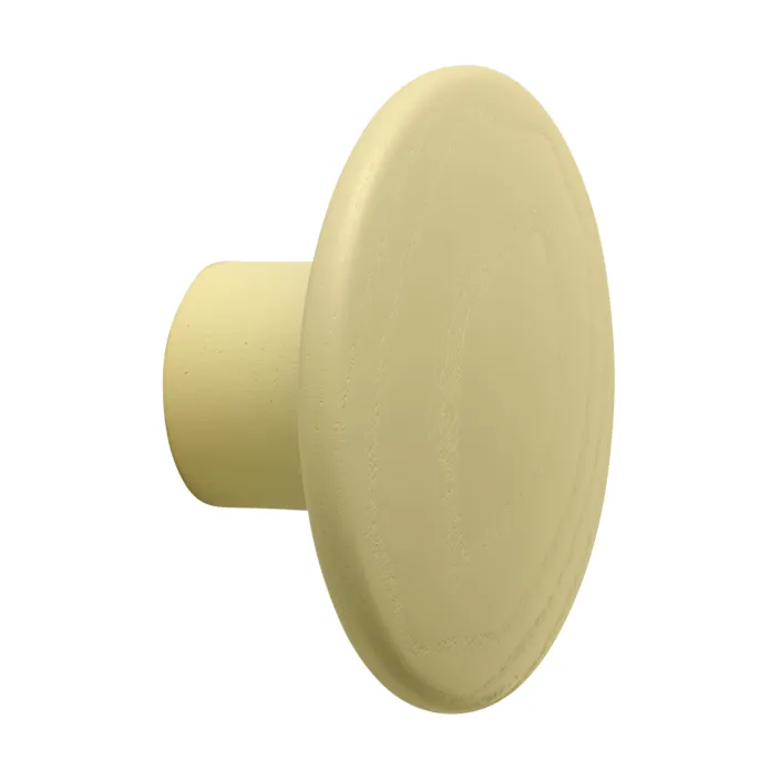 Dots Wood perchero, Amarillo-beige, Ø6,5 cm Muuto