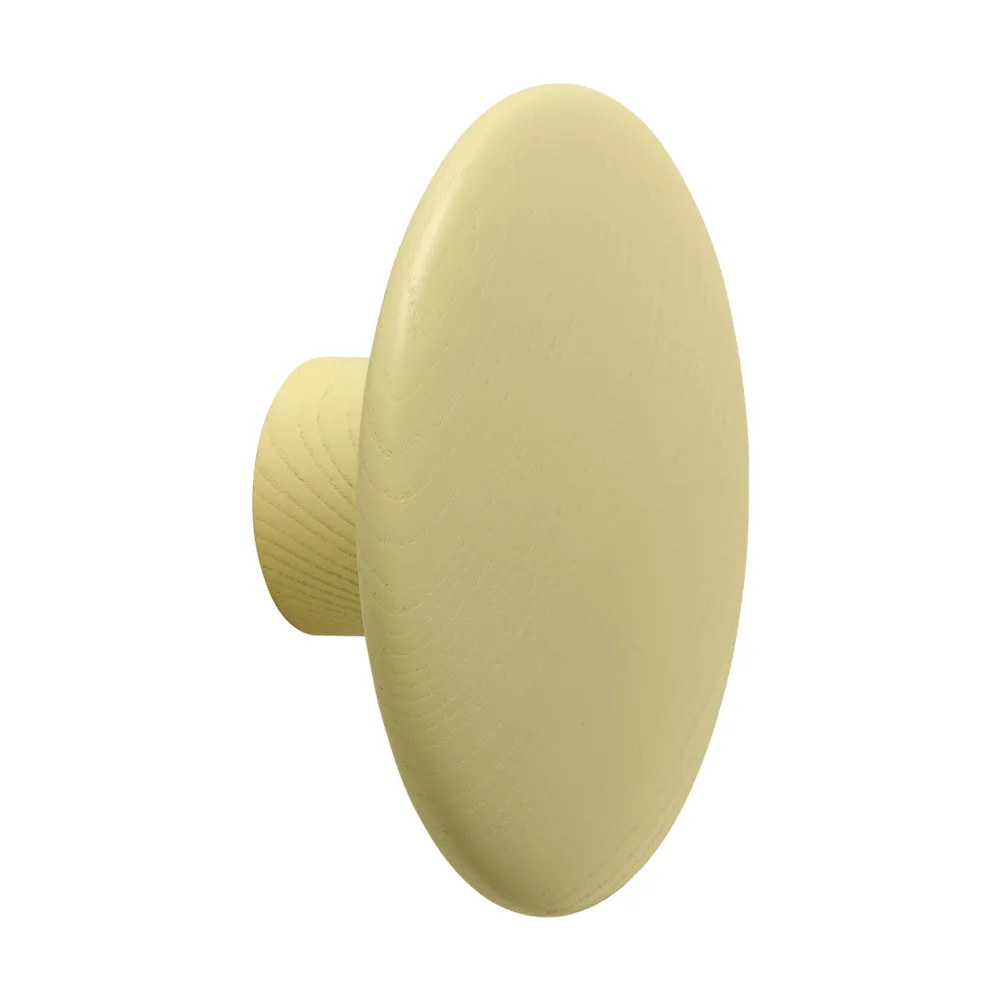 Dots Wood perchero, Amarillo-beige, Ø9 cm Muuto