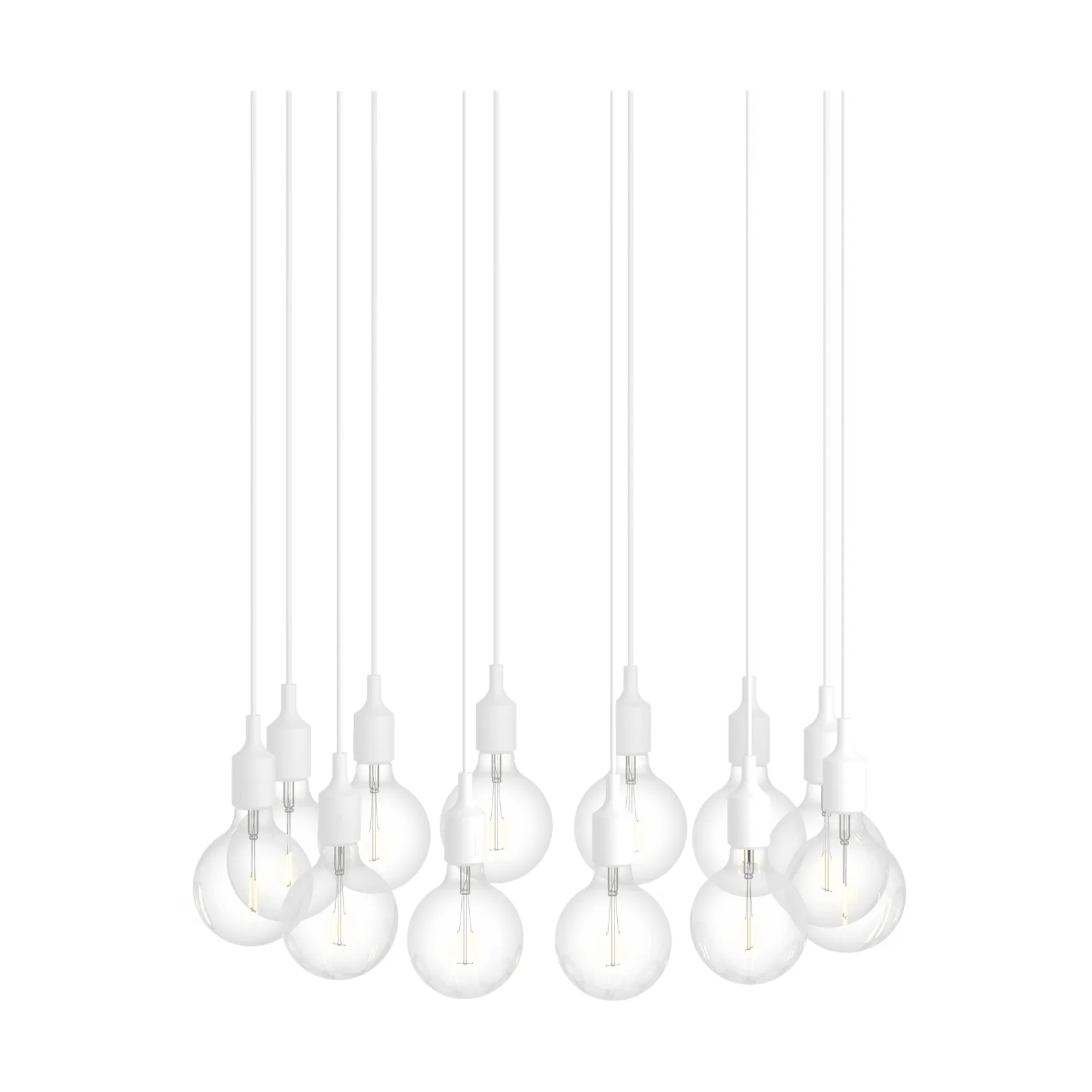 E27 Pendant Cluster 12 lámpara colgante, Blanco Muuto