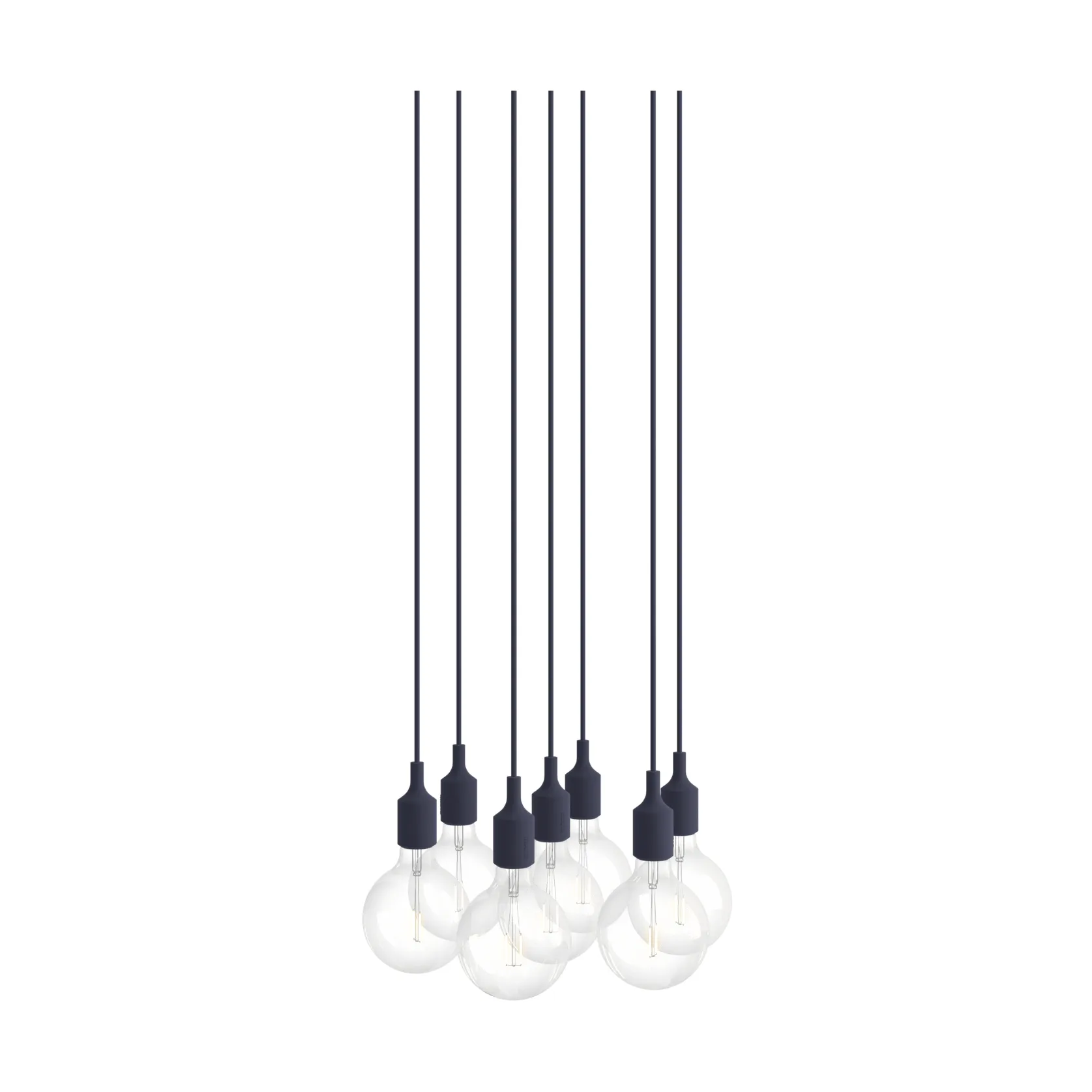 E27 Pendant Cluster 7 lámpara colgante, Azul medianoche Muuto