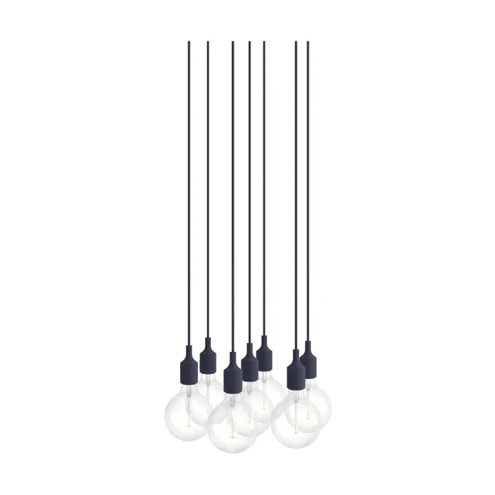 E27 Pendant Cluster 7 lámpara colgante - Azul medianoche - Muuto