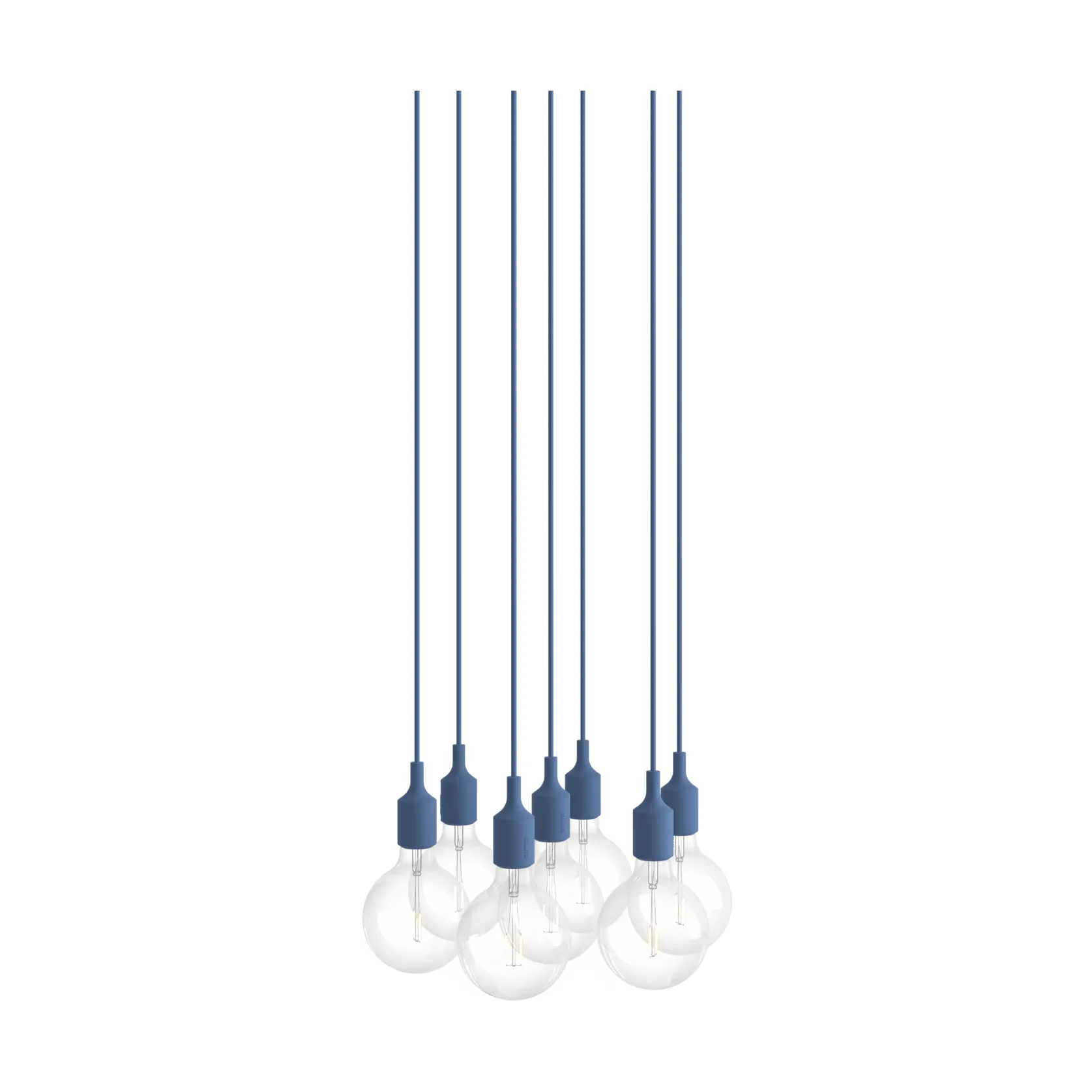 E27 Pendant Cluster 7 lámpara colgante, Azul pálido Muuto