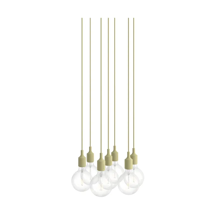 E27 Pendant Cluster 7 lámpara colgante - Beige verde - Muuto