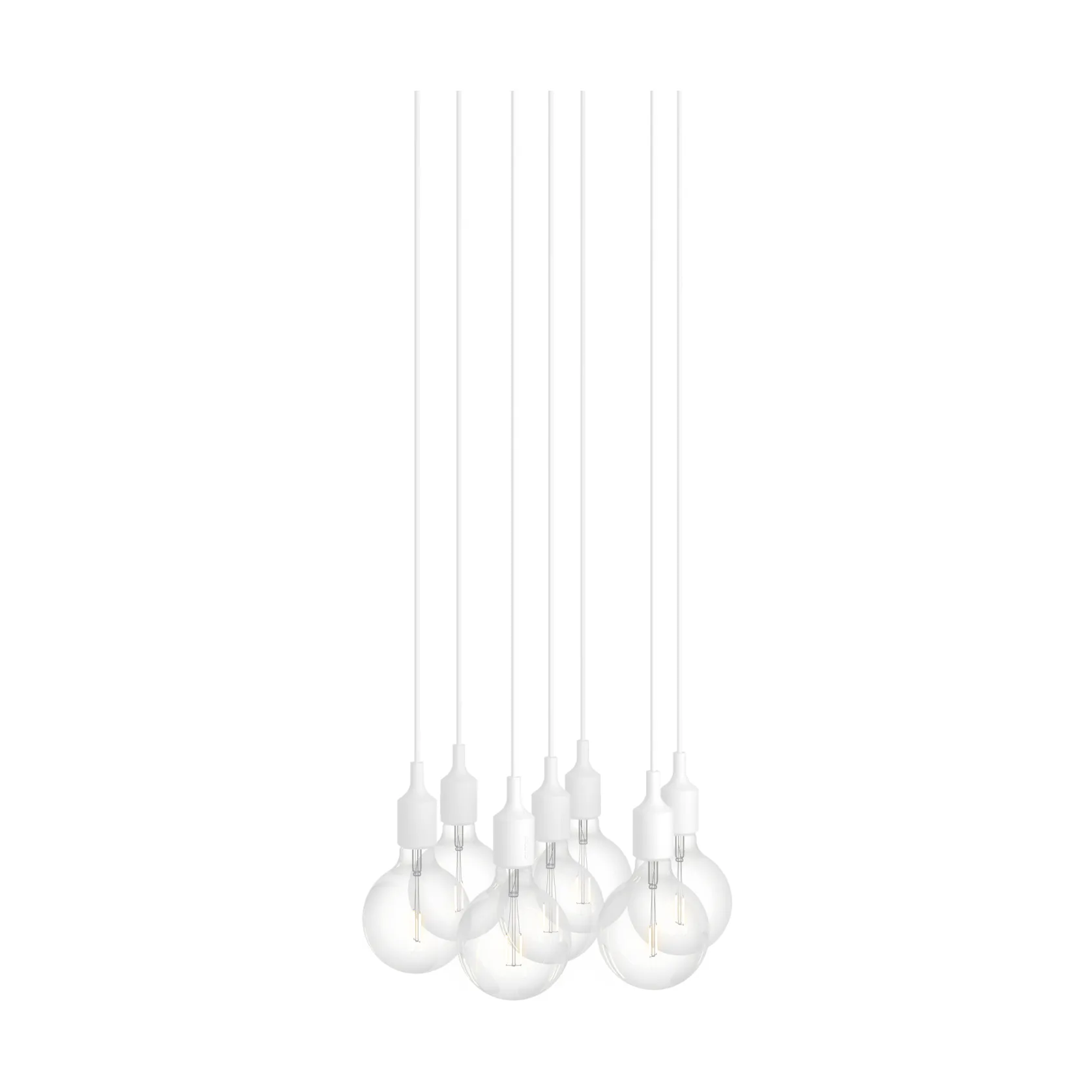 E27 Pendant Cluster 7 lámpara colgante, Blanco Muuto