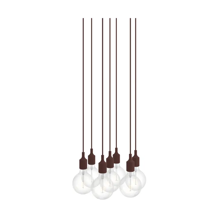 E27 Pendant Cluster 7 lámpara colgante - Rojo oscuro - Muuto