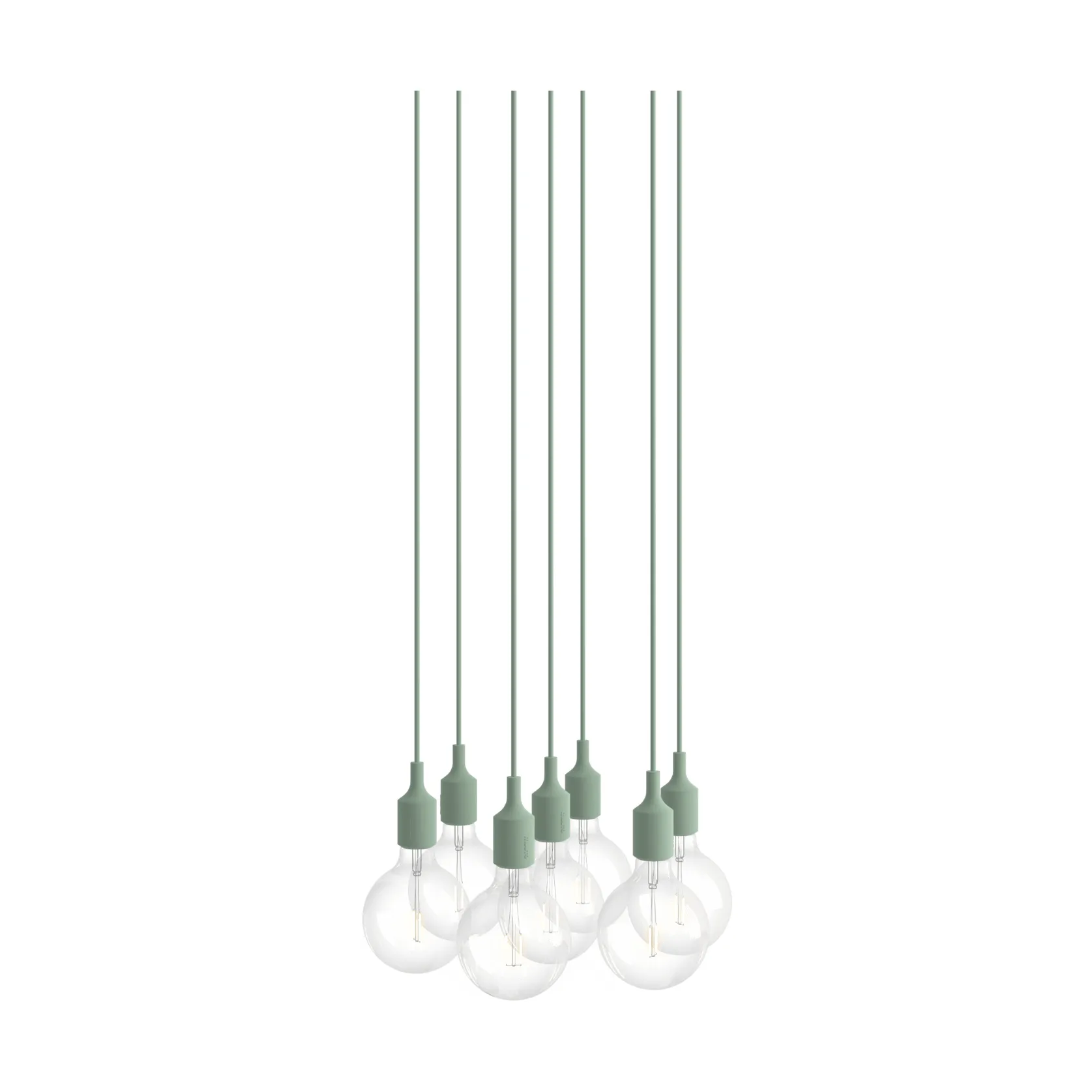E27 Pendant Cluster 7 lámpara colgante, Verde claro Muuto