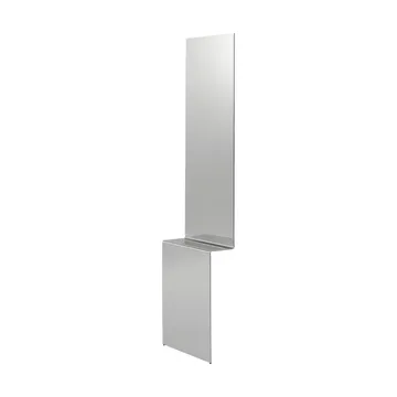 Espejo de pared Pleat  - Acero pulido, 227×57 cm - Muuto