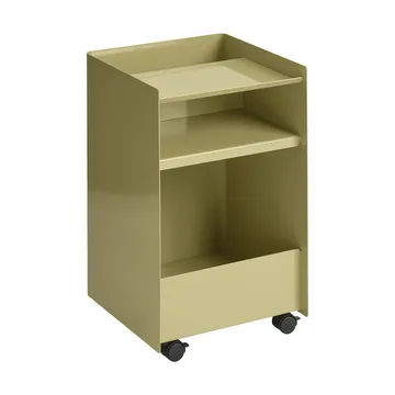 Folded Trolley carrito abierto - Beige oscuro verde 37,4x61,5x37,2 cm - Muuto