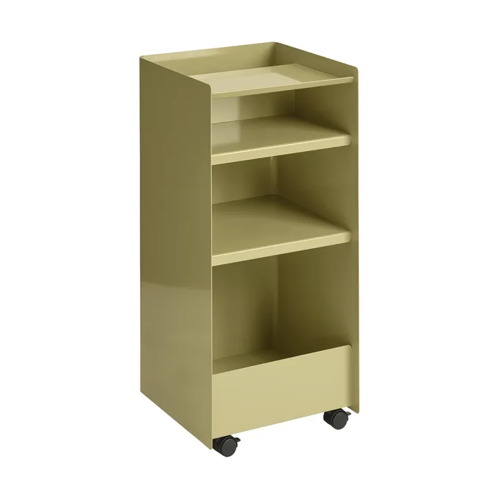 Folded Trolley carrito abierto - Beige verde oscuro, 37,4x38,7x37,2 cm - Muuto