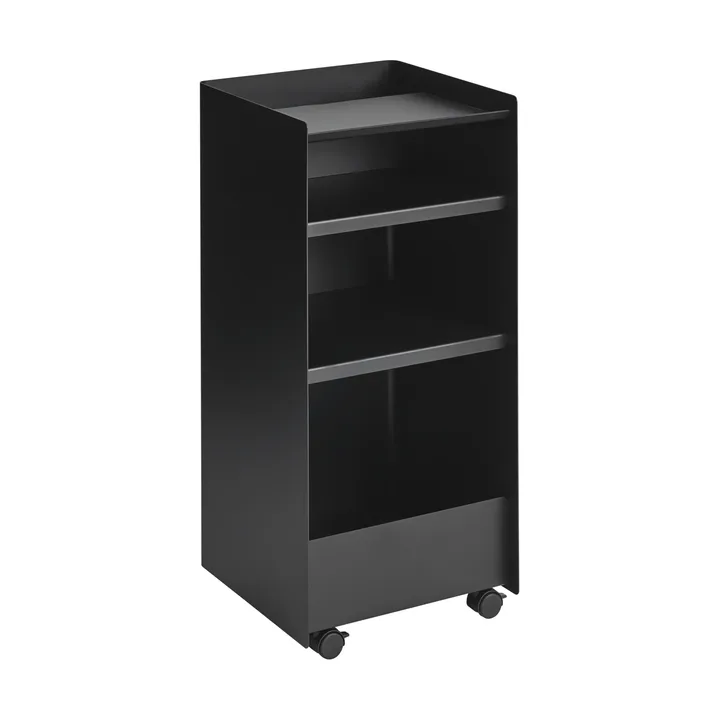 Folded Trolley carrito abierto - Black, 37,4x38,7x37,2 cm - Muuto