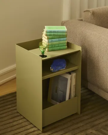 Folded Trolley carrito abierto - Rojo oscuro 37,4x61,5x37,2 cm - Muuto