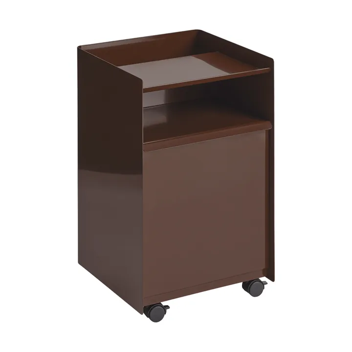Folded Trolley carrito con cajón - Rojo oscuro - Muuto