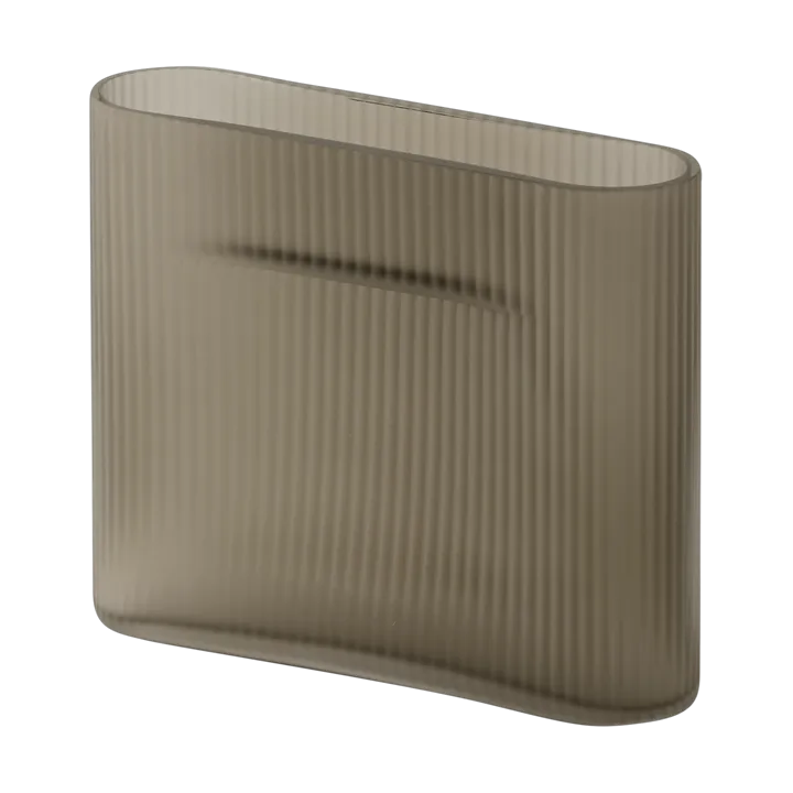 Jarrón de vidrio esmerilado Ridge 16,5 cm - Taupe - Muuto