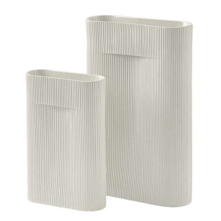 Jarrón Ridge 35 cm, Off white Muuto