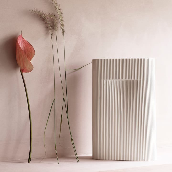 Jarrón Ridge 35 cm, Off white Muuto