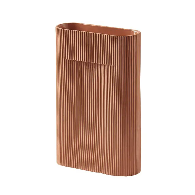Jarrón Ridge 35 cm, Terracotta Muuto