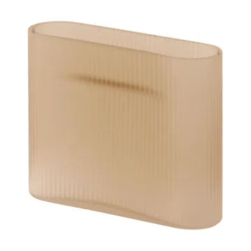 Jarrón Ridge vidrio escarchado 16,5 cm - Naranja claro - Muuto