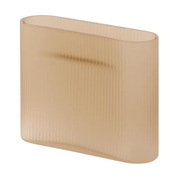 Jarrón Ridge vidrio escarchado 16,5 cm - Naranja claro - Muuto