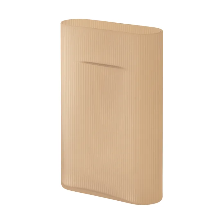 Jarrón Ridge vidrio escarchado 35 cm - Naranja claro - Muuto