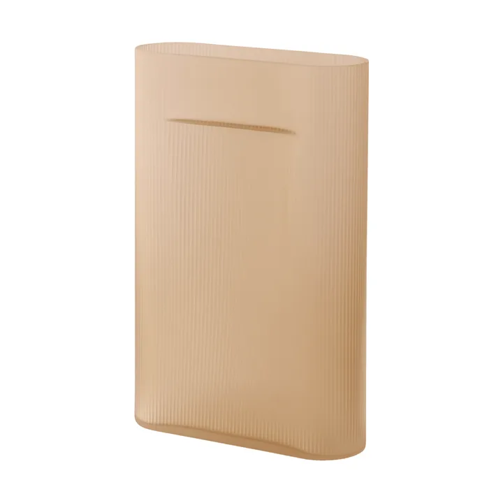 Jarrón Ridge vidrio escarchado 48,5 cm - Naranja claro - Muuto
