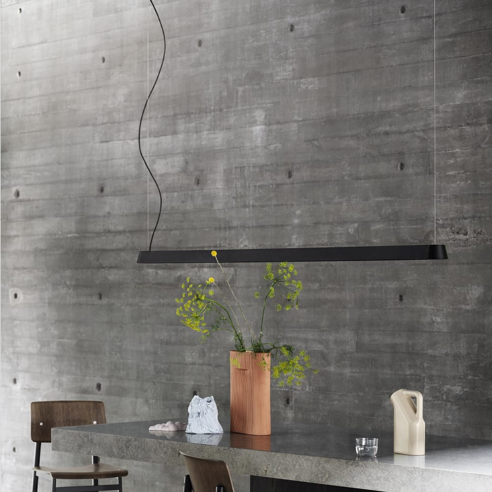 Lámpara colgante Linear, Grey, 169,2 cm Muuto