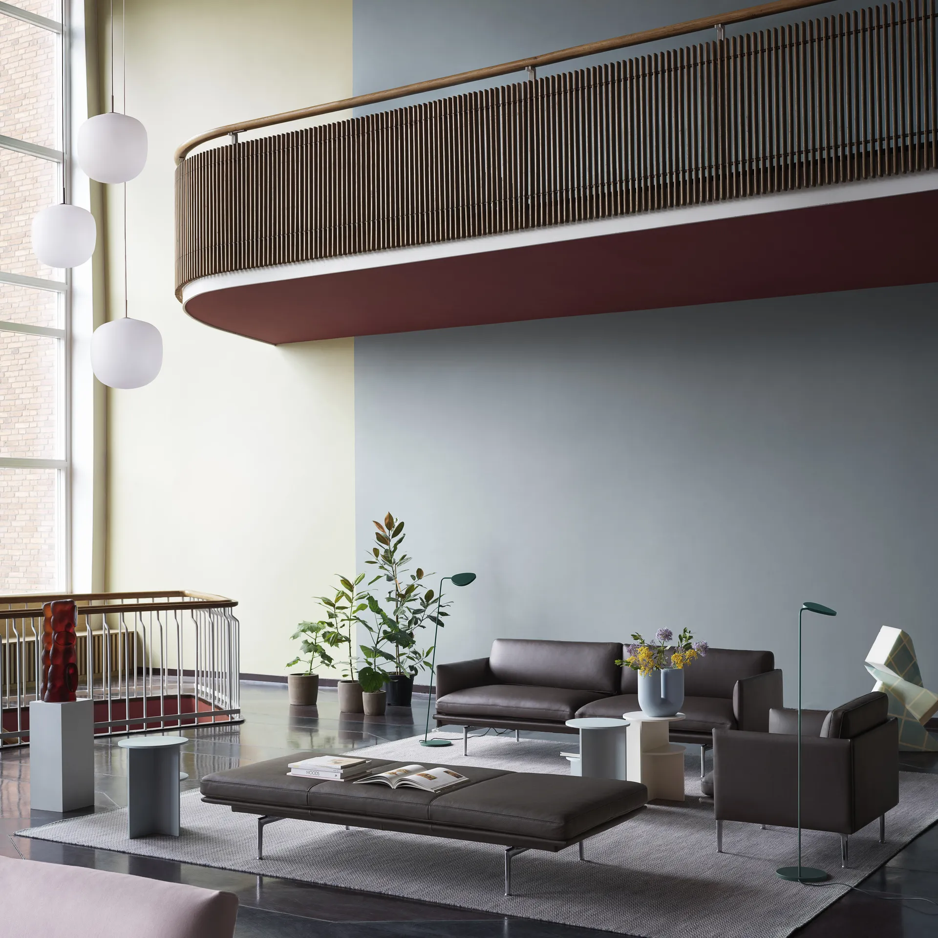 Lámpara colgante Rime Ø45 cm, gris Muuto